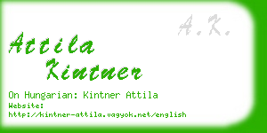 attila kintner business card